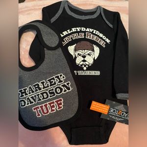 Harley Davidson infant onsie with Bib